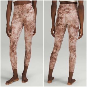 Lululemon Align High-Rise Pant in Diamond Dye Misty Shell Cacao Diffuse Dot Foil